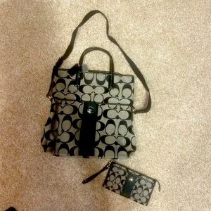 Coach bag and wristlet set.